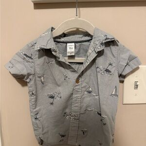 Carter's Blue Short Sleeve Button Down Shirt